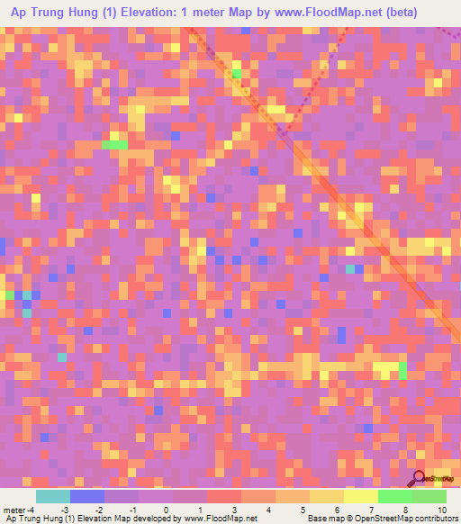 Ap Trung Hung (1),Vietnam Elevation Map