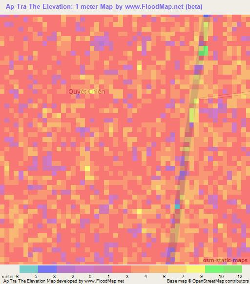 Ap Tra The,Vietnam Elevation Map