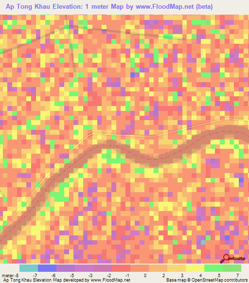 Ap Tong Khau,Vietnam Elevation Map