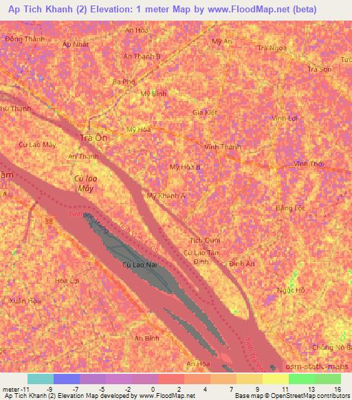 Ap Tich Khanh (2),Vietnam Elevation Map