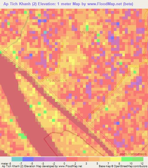 Ap Tich Khanh (2),Vietnam Elevation Map