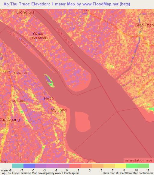 Ap Thu Truoc,Vietnam Elevation Map