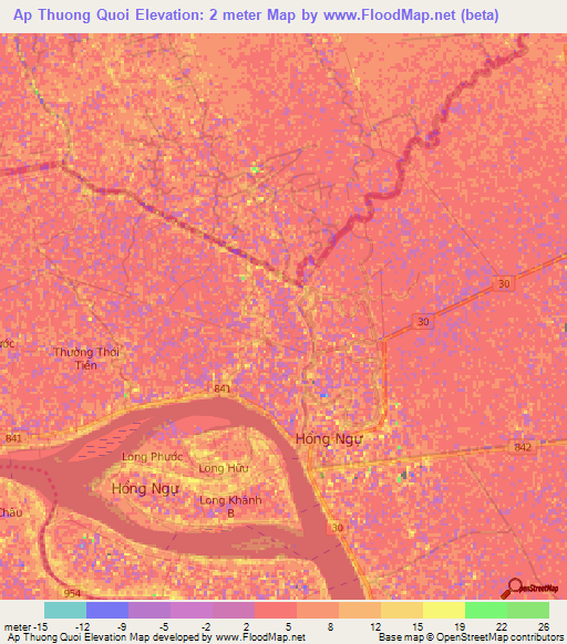 Ap Thuong Quoi,Vietnam Elevation Map