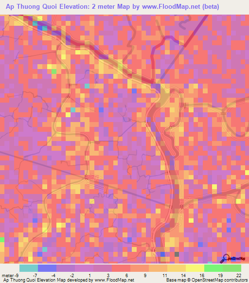 Ap Thuong Quoi,Vietnam Elevation Map