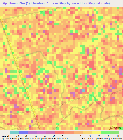 Ap Thuan Phu (1),Vietnam Elevation Map