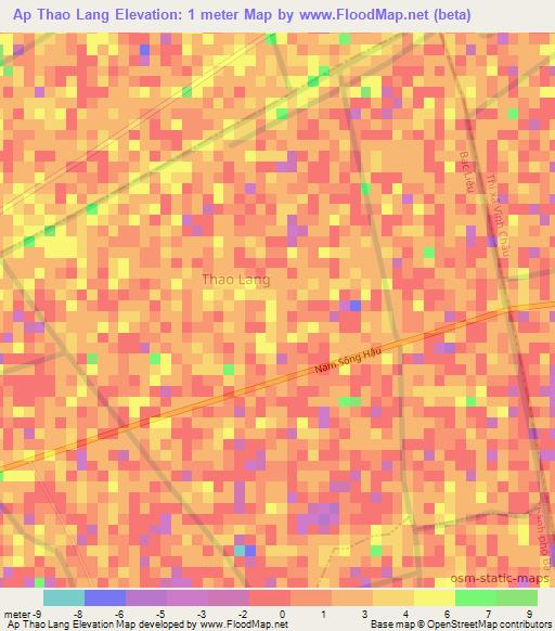 Ap Thao Lang,Vietnam Elevation Map