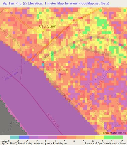 Ap Tan Phu (2),Vietnam Elevation Map