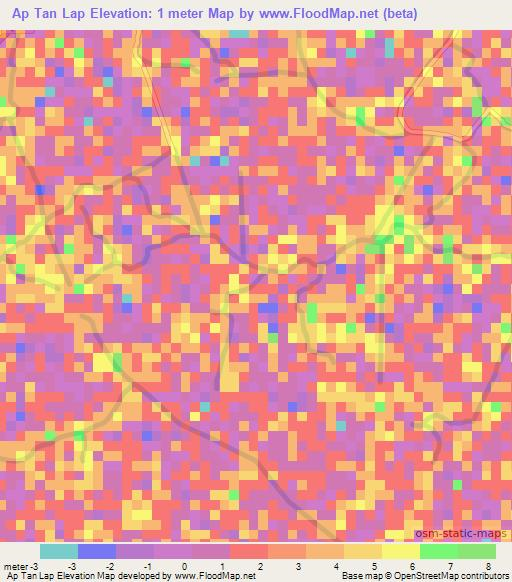 Ap Tan Lap,Vietnam Elevation Map