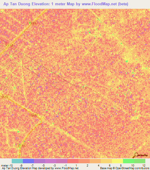 Ap Tan Duong,Vietnam Elevation Map