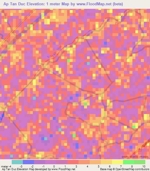 Ap Tan Duc,Vietnam Elevation Map