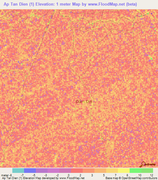 Ap Tan Dien (1),Vietnam Elevation Map