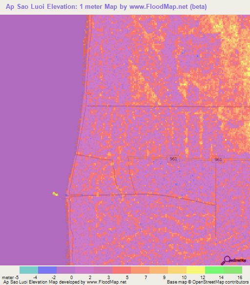 Ap Sao Luoi,Vietnam Elevation Map