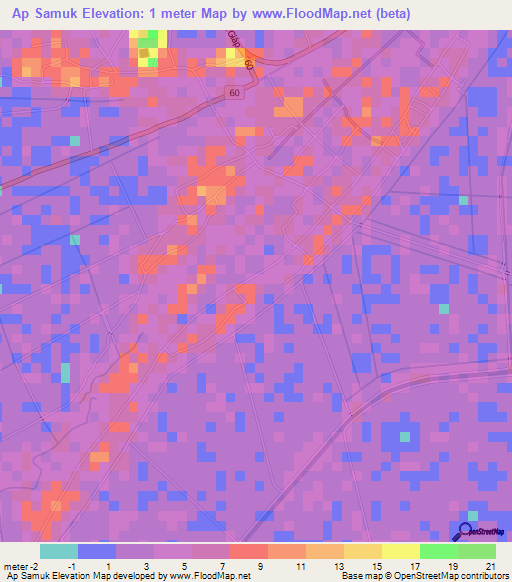 Ap Samuk,Vietnam Elevation Map