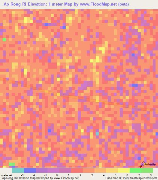 Ap Rong Ri,Vietnam Elevation Map