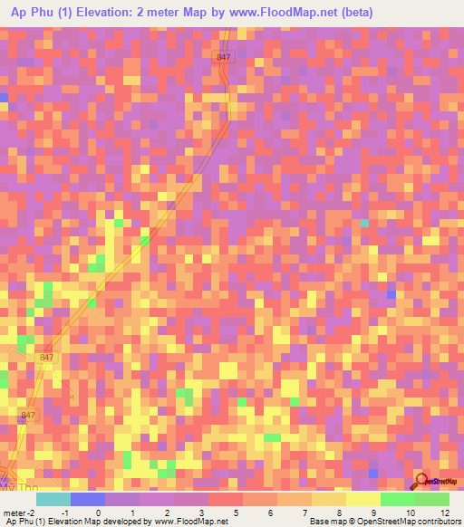 Ap Phu (1),Vietnam Elevation Map