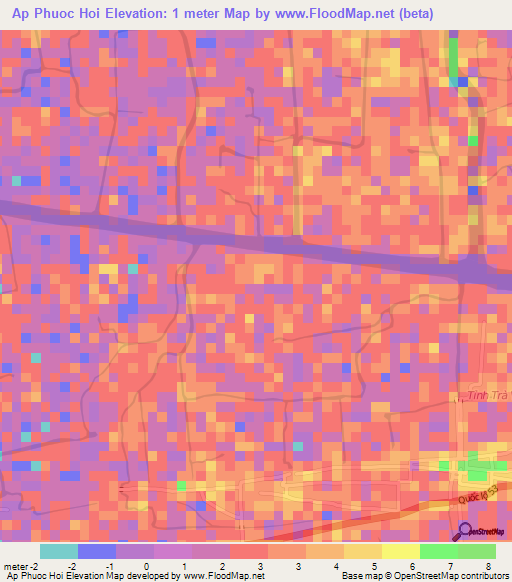 Ap Phuoc Hoi,Vietnam Elevation Map