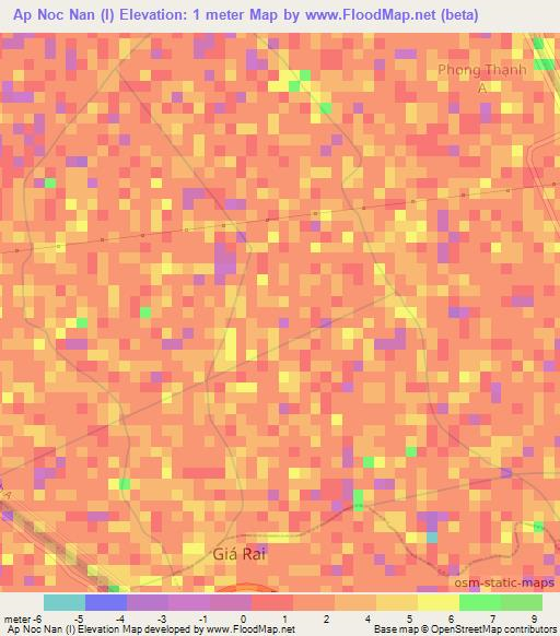Ap Noc Nan (I),Vietnam Elevation Map