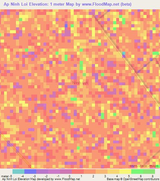 Ap Ninh Loi,Vietnam Elevation Map