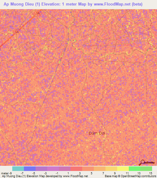 Ap Muong Dieu (1),Vietnam Elevation Map