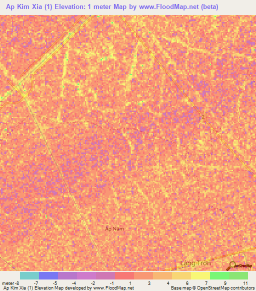 Ap Kim Xia (1),Vietnam Elevation Map