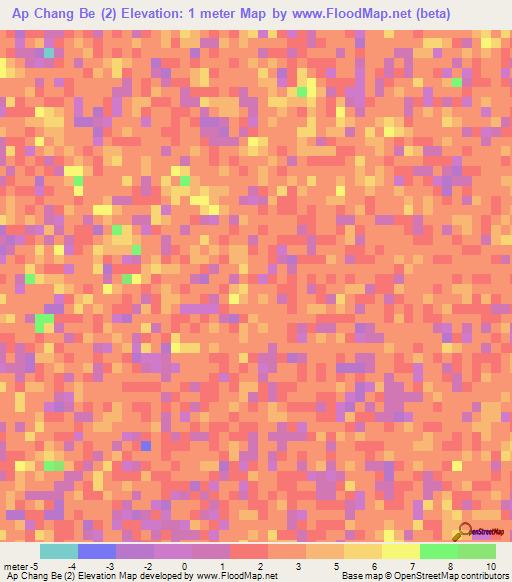 Ap Chang Be (2),Vietnam Elevation Map