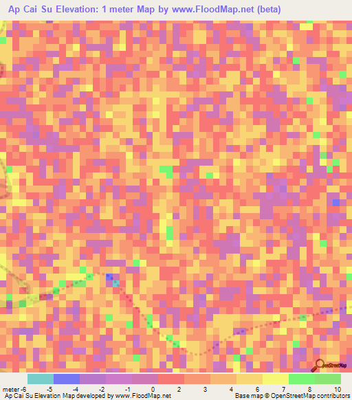 Ap Cai Su,Vietnam Elevation Map