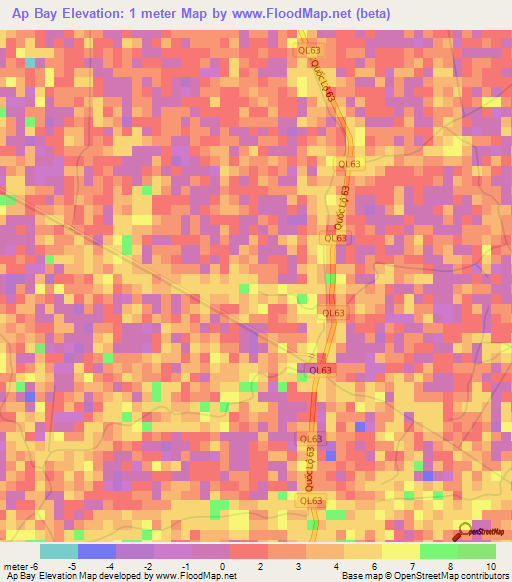 Ap Bay,Vietnam Elevation Map