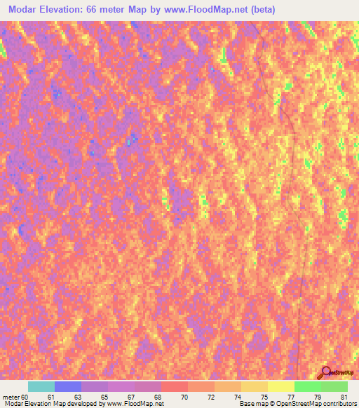 Modar,Turkmenistan Elevation Map