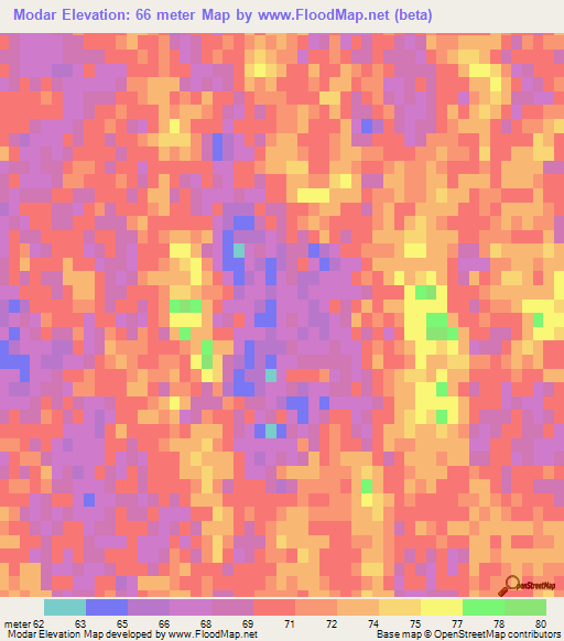 Modar,Turkmenistan Elevation Map