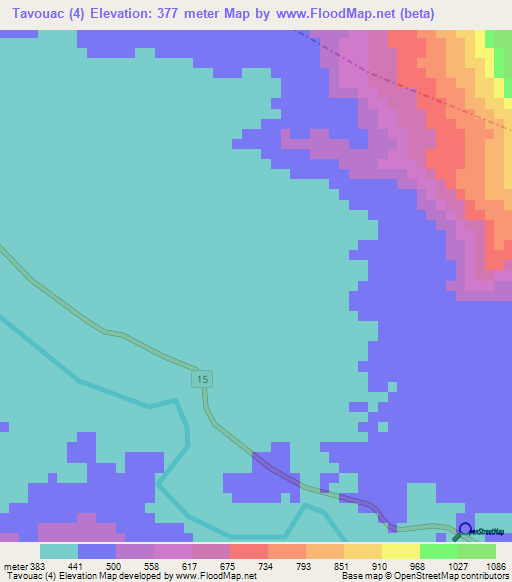 Tavouac (4),Laos Elevation Map