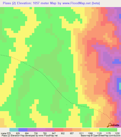 Piass (2),Laos Elevation Map