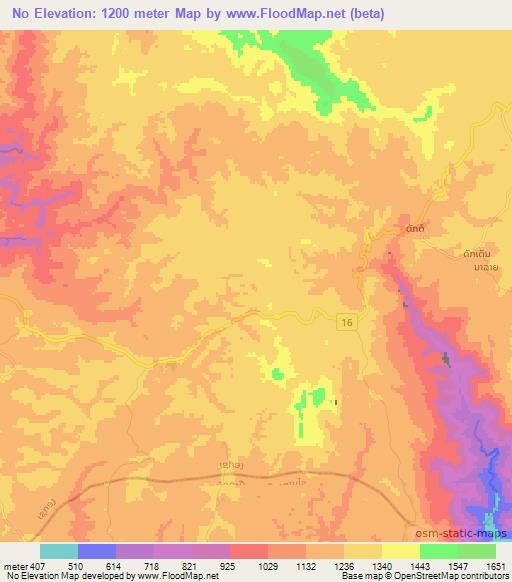 No,Laos Elevation Map