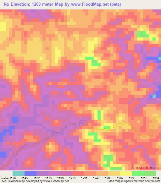 No,Laos Elevation Map