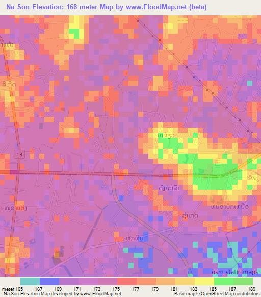 Na Son,Laos Elevation Map