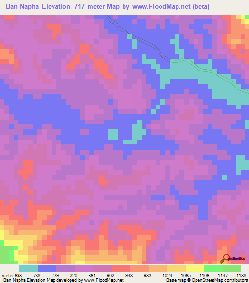 Ban Napha,Laos Elevation Map