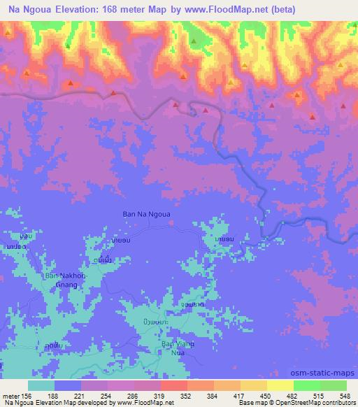 Na Ngoua,Laos Elevation Map