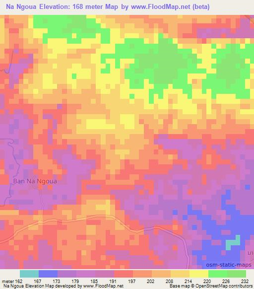 Na Ngoua,Laos Elevation Map