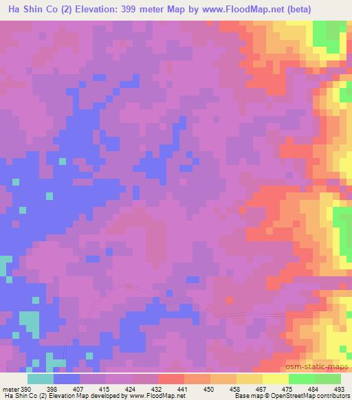 Ha Shin Co (2),Laos Elevation Map