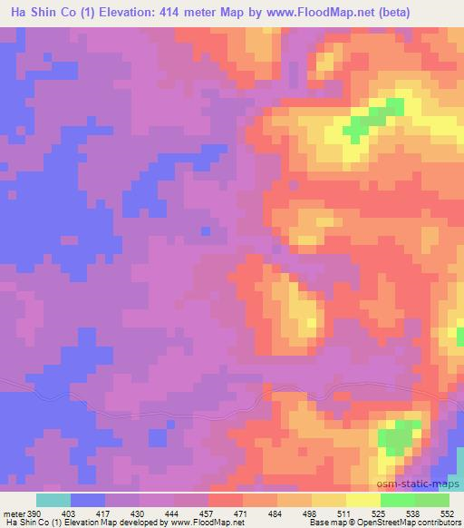 Ha Shin Co (1),Laos Elevation Map