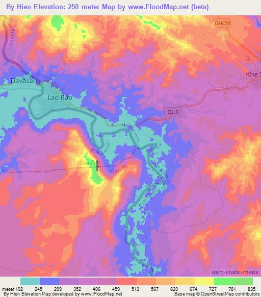 By Hien,Laos Elevation Map