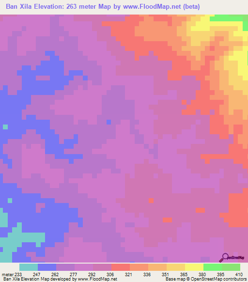 Ban Xila,Laos Elevation Map