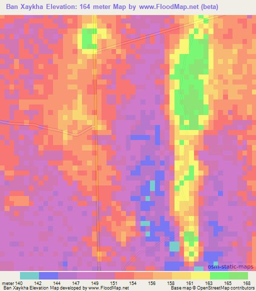 Ban Xaykha,Laos Elevation Map