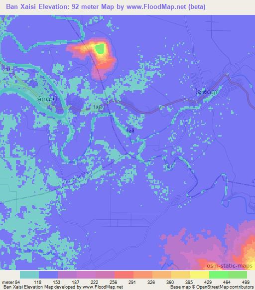 Ban Xaisi,Laos Elevation Map