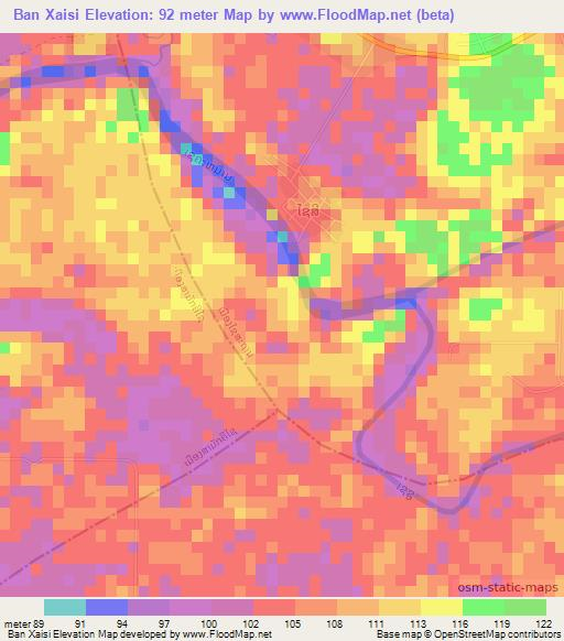 Ban Xaisi,Laos Elevation Map