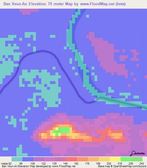 Ban Veun-An,Laos Elevation Map