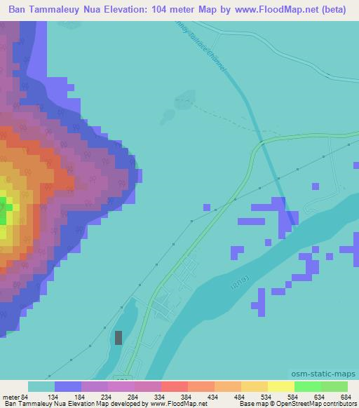 Ban Tammaleuy Nua,Laos Elevation Map