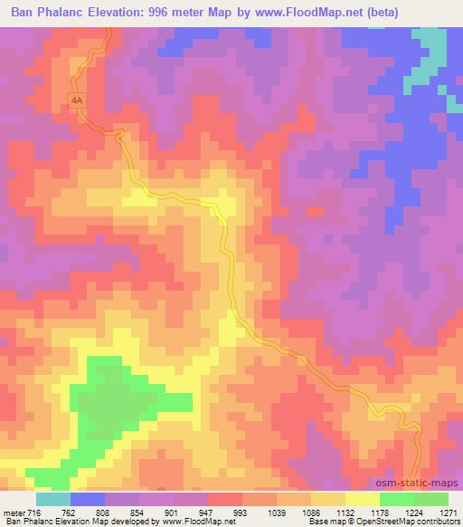 Ban Phalanc,Laos Elevation Map