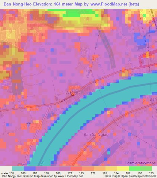 Ban Nong-Heo,Laos Elevation Map