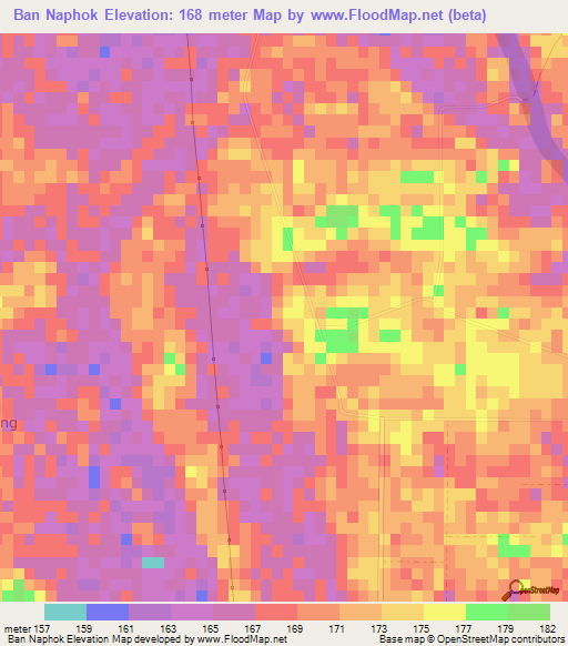 Ban Naphok,Laos Elevation Map