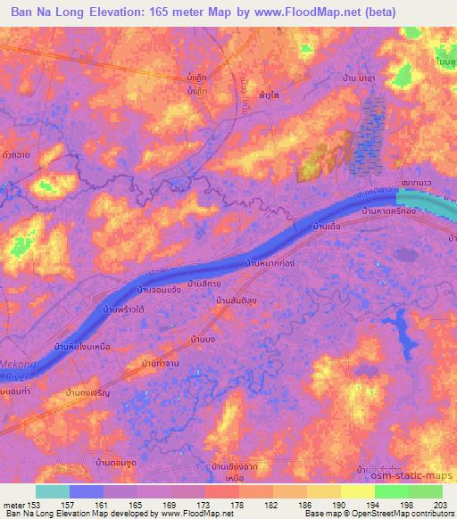 Ban Na Long,Laos Elevation Map